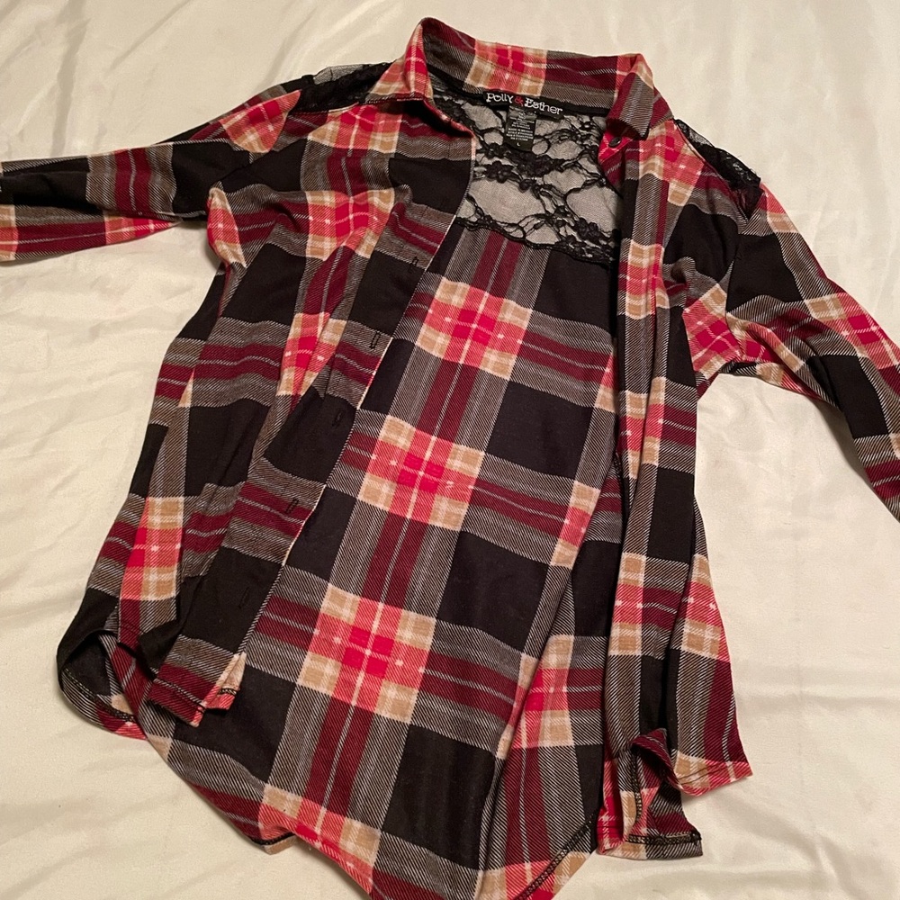 Lace Back Flannel